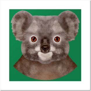 Koala Painting Head Hand drawn Posters and Art